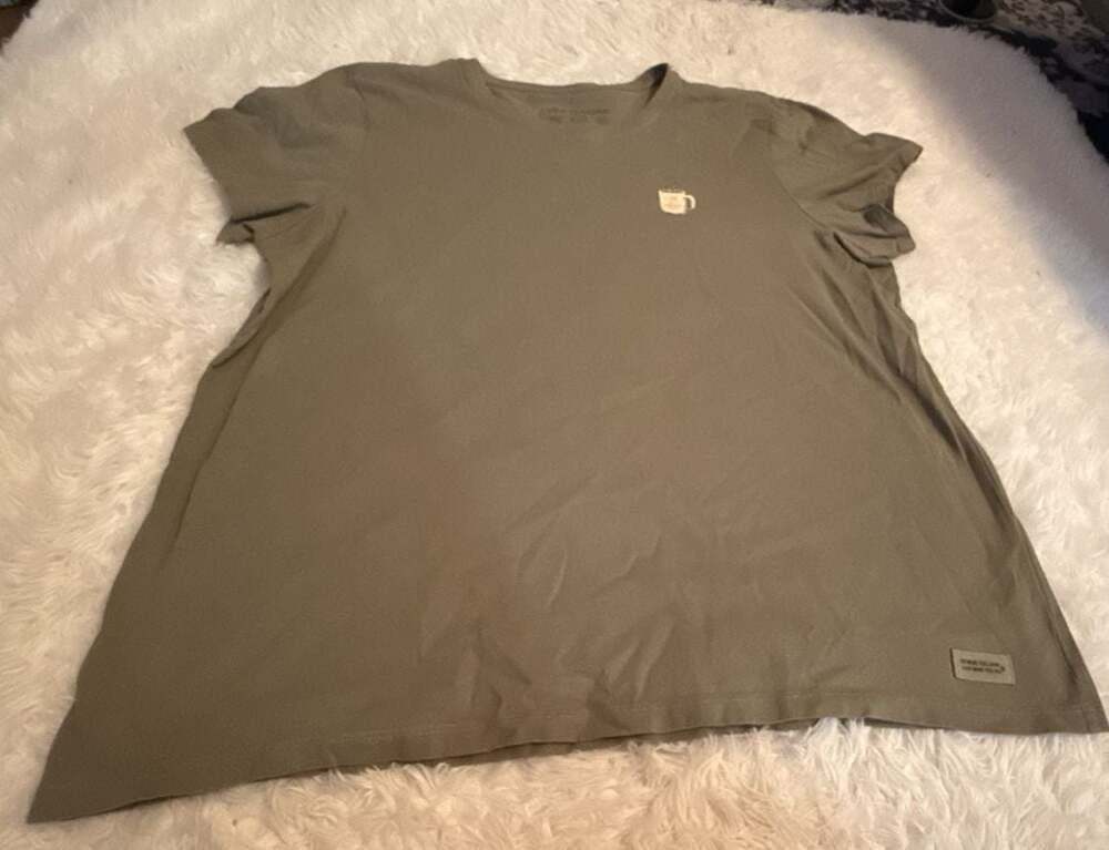 Life is Good Crusher T-Shirt - Olive Green - XXL